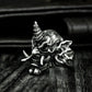 Unicorn Skull Ring with Gothic Twist ¨C 925 Sterling Silver Handmade