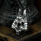 Anubis Ring with Cyber Armor Design - 925 Sterling Silver Handmade