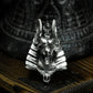 Anubis Ring with Cyber Armor Design - 925 Sterling Silver Handmade