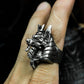 Anubis Ring with Cyber Armor Design - 925 Sterling Silver Handmade