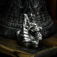 Anubis Ring with Cyber Armor Design - 925 Sterling Silver Handmade