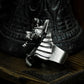 Anubis Ring with Cyber Armor Design - 925 Sterling Silver Handmade