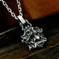 Feral Demon Head Pendant ¨C 925 Silver Handmade