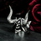 Witch Skull Ritual Ring - 925 Silver Handmade