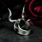 Witch Skull Ritual Ring - 925 Silver Handmade