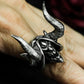 Witch Skull Ritual Ring - 925 Silver Handmade