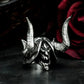 Witch Skull Ritual Ring - 925 Silver Handmade