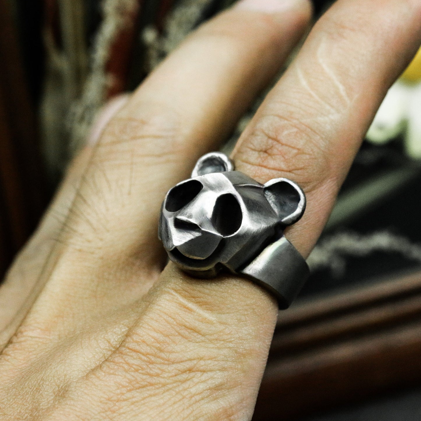 Panda Ring - 925 Silver Handmade