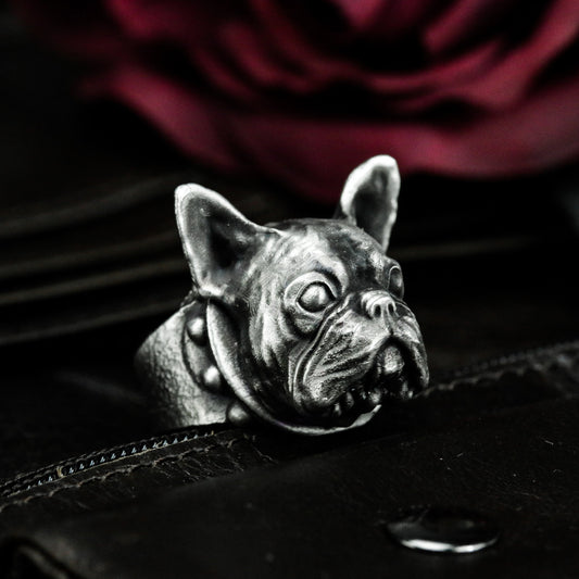 French Bulldog Ring - 925 Silver Handmade Loyal Companion