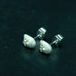 Owl Face Stud Earrings - 925 Sterling Silver Handmade