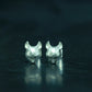 Bat Stud Earrings - 925 Sterling Silver Handmade
