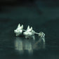 Bat Stud Earrings - 925 Sterling Silver Handmade