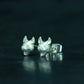 Bat Stud Earrings - 925 Sterling Silver Handmade