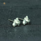 Tiny Fox Stud Earrings - 925 Sterling Silver Handmade