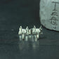 Minimalist Wolf Earrings - 925 Sterling Silver Handmade
