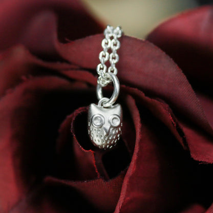 Tiny Owl Pendant - 925 Sterling Silver Handmade