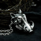Boar Head Pendant - 925 Silver Handmade Wild Beast Totem