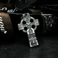 Celtic Cross Pendant - 925 Silver Handmade Gothic Relic