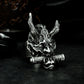 Hannya & Sutra Banner Ring ¨C 925 Silver Handmade