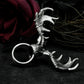 Antler Beast Ring ¨C Handmade 925 Silver Forest Guardian Band