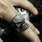 Rough Texture Skull Ring - 925 Silver Handmade