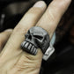 Rough Texture Skull Ring - 925 Silver Handmade