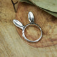 Bunny Ear Ring ââ‚?925 Sterling Silver Handmade Whimsical Animal Jewelry