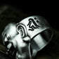 Wicked Buddha Ring ¨C Handmade 925 Silver Gothic Smile Buddha Band