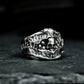 Cracked Skull Ring - 925 Silver Handmade