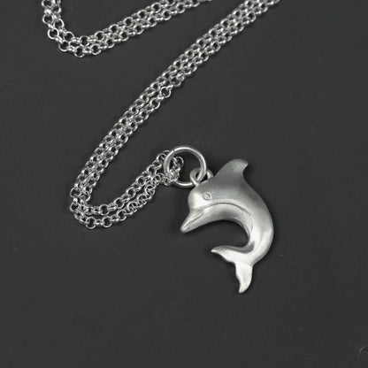 Dolphin Pendant - 925 Sterling Silver Handmade