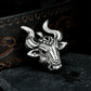 Western Bull Skull Pendant - 925 Silver Handmade Gothic Jewelry