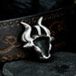 Western Bull Skull Pendant - 925 Silver Handmade Gothic Jewelry