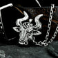 Western Bull Skull Pendant - 925 Silver Handmade Gothic Jewelry