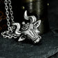 Western Bull Skull Pendant - 925 Silver Handmade Gothic Jewelry