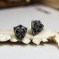 Ram Skull Shield Earrings - 925 Sterling Silver Handmade