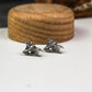 Demonic Skull Stud Earrings - 925 Sterling Silver Handmade