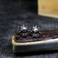 Sea Creature Stud Earrings - 925 Sterling Silver Handmade Gothic Style