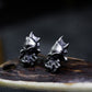 Sea Creature Stud Earrings - 925 Sterling Silver Handmade Gothic Style