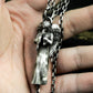 Blindfolded Angel Pendant with Standing Form - 925 Sterling Silver Handmade