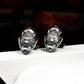 Wolf Shield Cufflinks, Bully Badge - 925 Sterling Silver Handmade