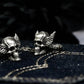 War God Skull Cufflinks, Norse Mythology - 925 Sterling Silver Handmade
