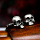 Rune Skull Cufflinks - 925 Sterling Silver Handmade
