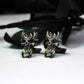 Spiritual Demon Skull Cufflinks, 925 Silver Handmade