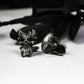 Spiritual Demon Skull Cufflinks, 925 Silver Handmade