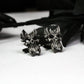 Spiritual Demon Skull Cufflinks, 925 Silver Handmade