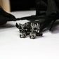 Spiritual Demon Skull Cufflinks, 925 Silver Handmade