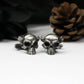 Broken Horn Skull Cufflinks - 925 Sterling Silver Handmade