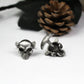 Broken Horn Skull Cufflinks - 925 Sterling Silver Handmade