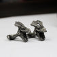 Angry Dragon Tyrannosaurus Cufflinks - 925 Silver Handmade