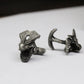 Angry Dragon Tyrannosaurus Cufflinks - 925 Silver Handmade